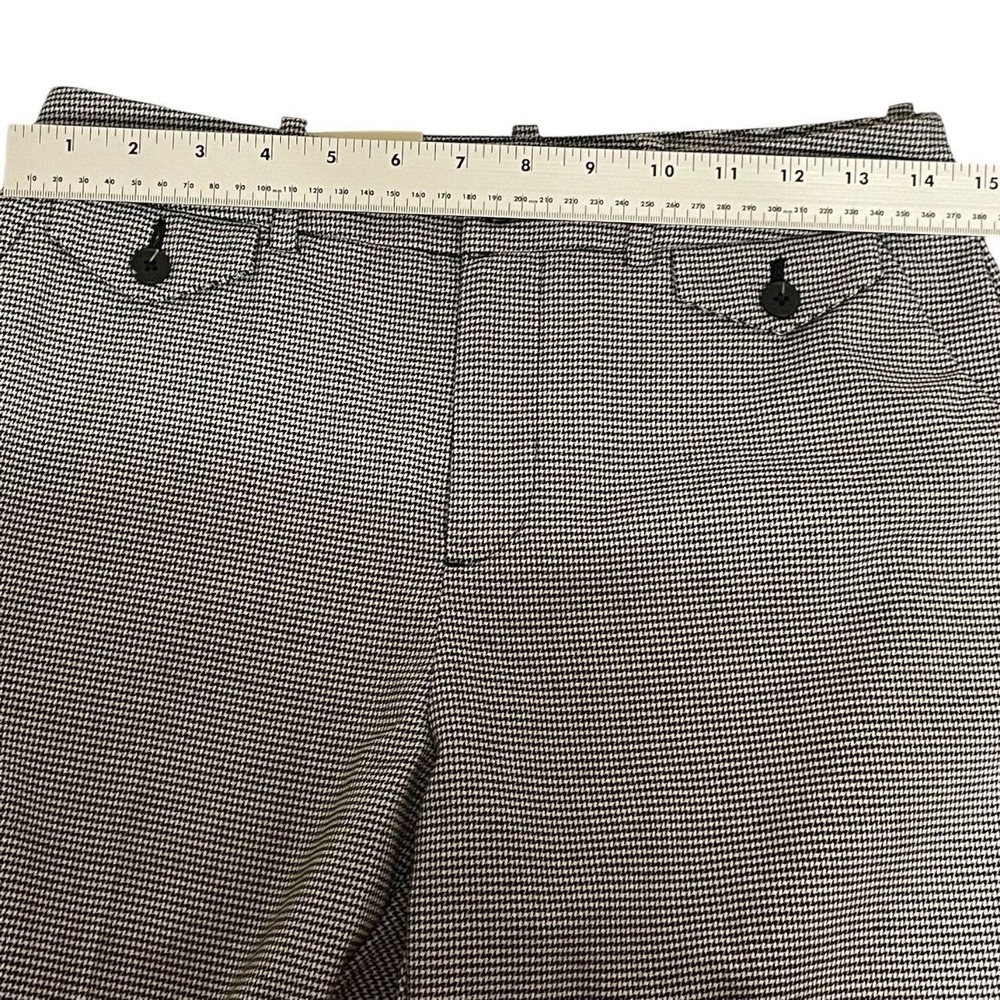 NWT Kick Flare Pants Size 6R High Rise Slim Fit & Thigh Stretch Houndstooth - Picture 5 of 7